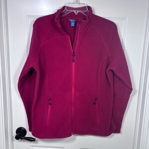 Eddie Bauer First Ascent Polartec Fleece Full Zip Jacket Women’s XL Red
